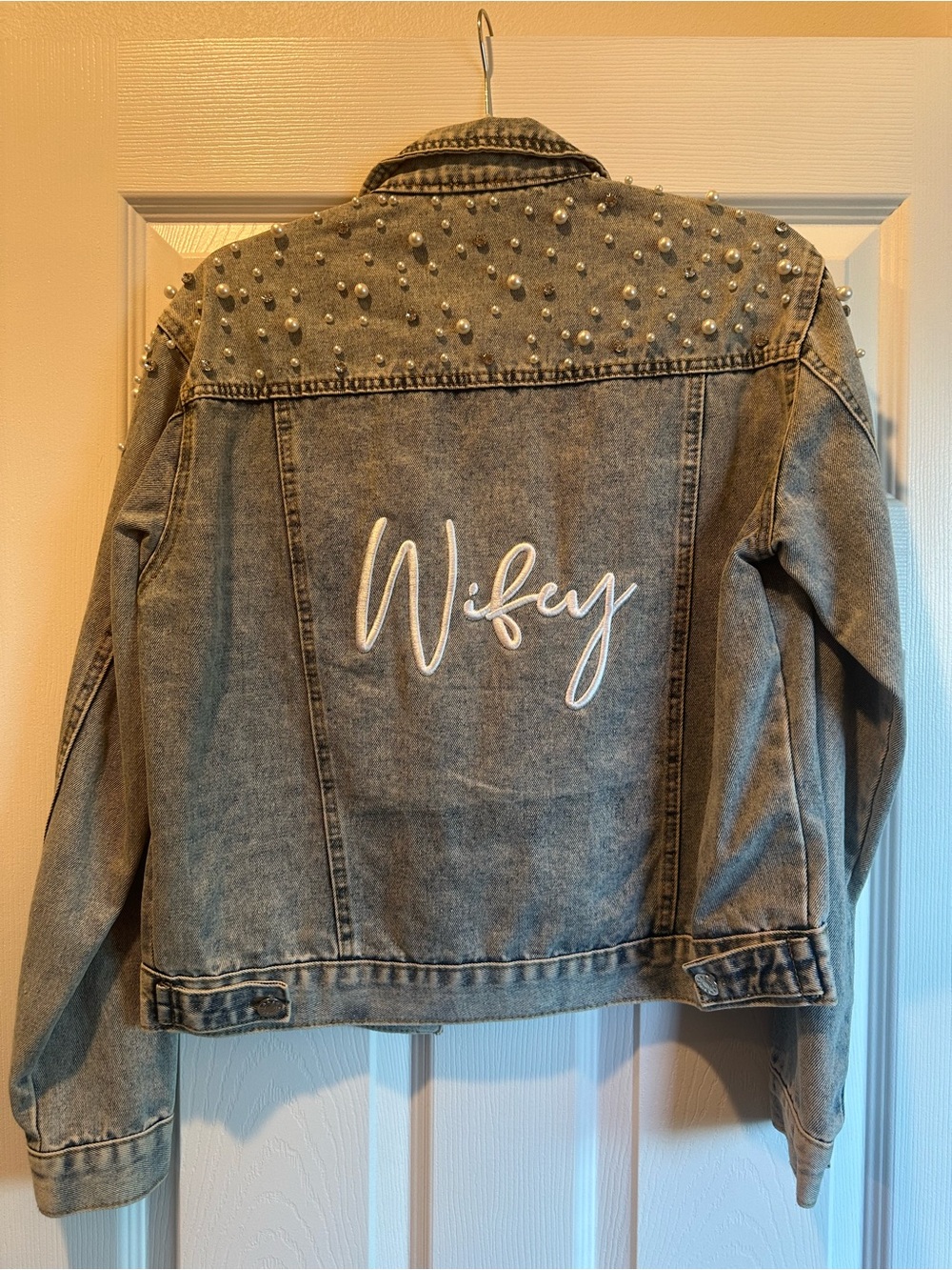 Wifey Bridal Denim Blue Jacket